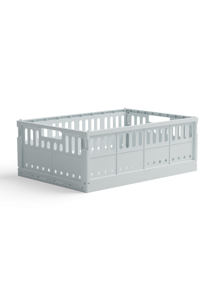storage boxes in recycled plastic, made crate, stackable boxes, aykassa, hay boxes, remix by Sofia, 100% recycled plastic.