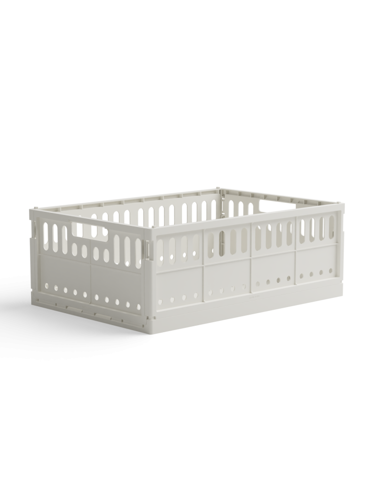 storage boxes in recycled plastic, made crate, stackable boxes, aykassa, hay boxes, remix by Sofia, 100% recycled plastic.