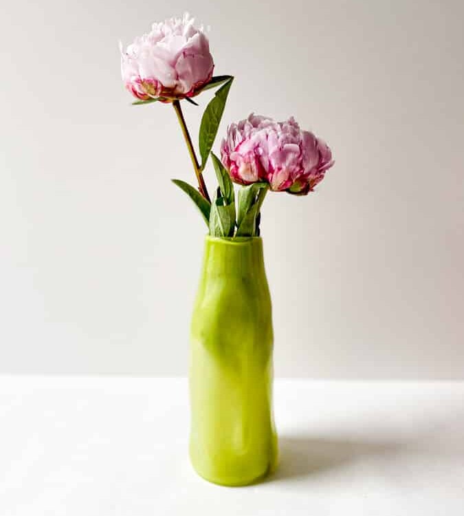 marie retpen vase, vases, flowers vase, mouth blown glass, flower mouth blown vase, curl vase, vase in organic form, curled vase, remix by sofie