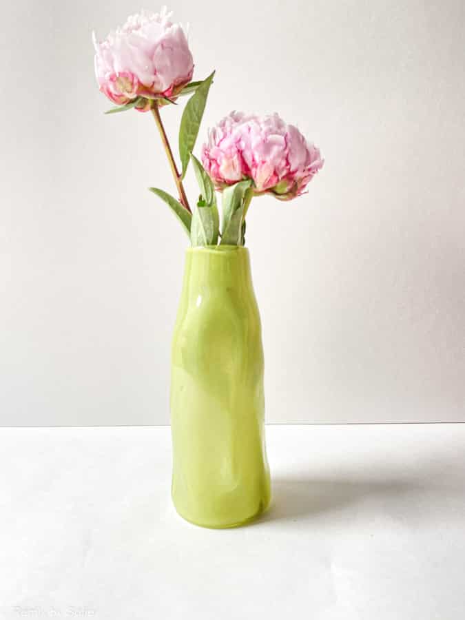 marie retpen vase, vases, flowers vase, mouth blown glass, flower mouth blown vase, curl vase, vase in organic form, curled vase, remix by sofie