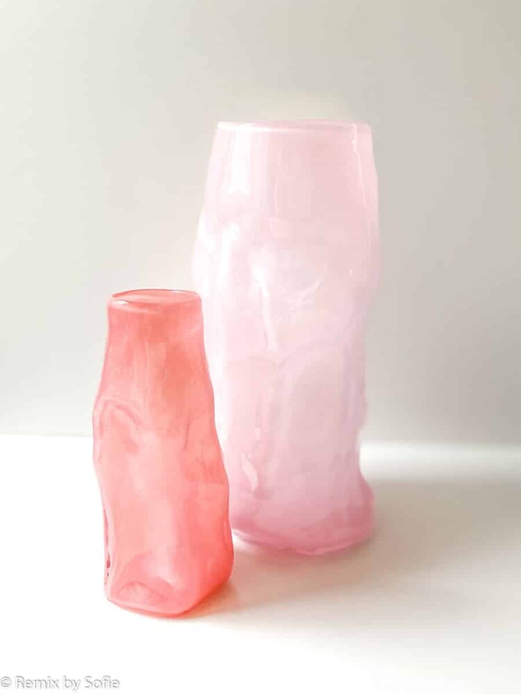 marie retpen vase, vases, flowers vase, mouth blown glass, flower mouth blown vase, curl vase, vase in organic form, curled vase, remix by sofie