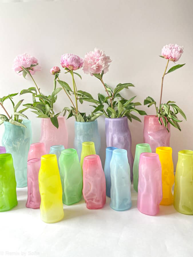 marie retpen vase, vases, flowers vase, mouth blown glass, flower mouth blown vase, curl vase, vase in organic form, curled vase, remix by sofie