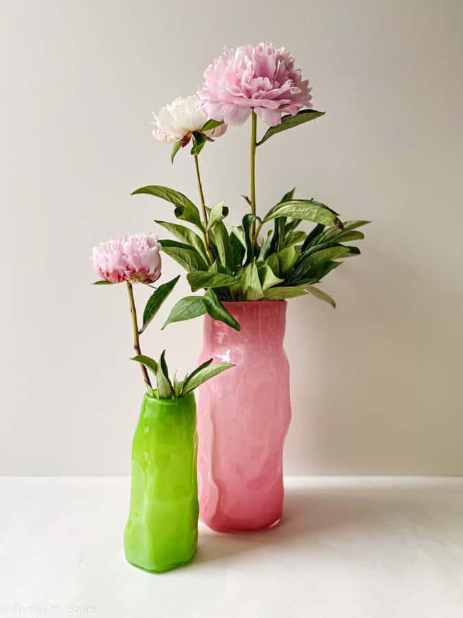 marie retpen vase, vases, flowers vase, mouth blown glass, flower mouth blown vase, curl vase, vase in organic form, curled vase, remix by sofie
