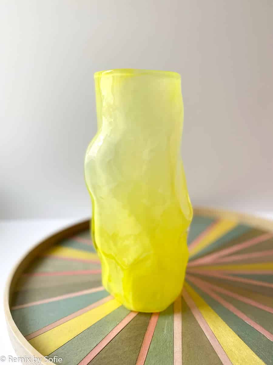 marie retpen vase, vases, flowers vase, mouth blown glass, flower mouth blown vase, curl vase, vase in organic form, curled vase, remix by sofie