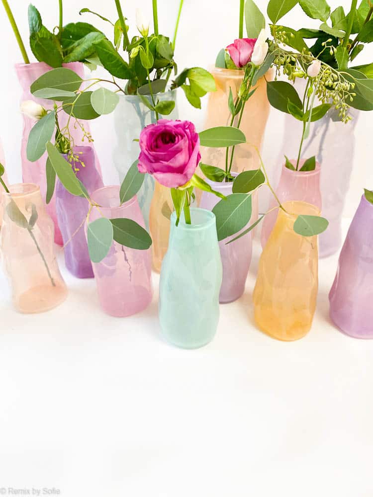 Marie Retpen vase, vases, flower vase, mouth-blown glass, flower mouth-blown vase, curl vase, vase in organic form,