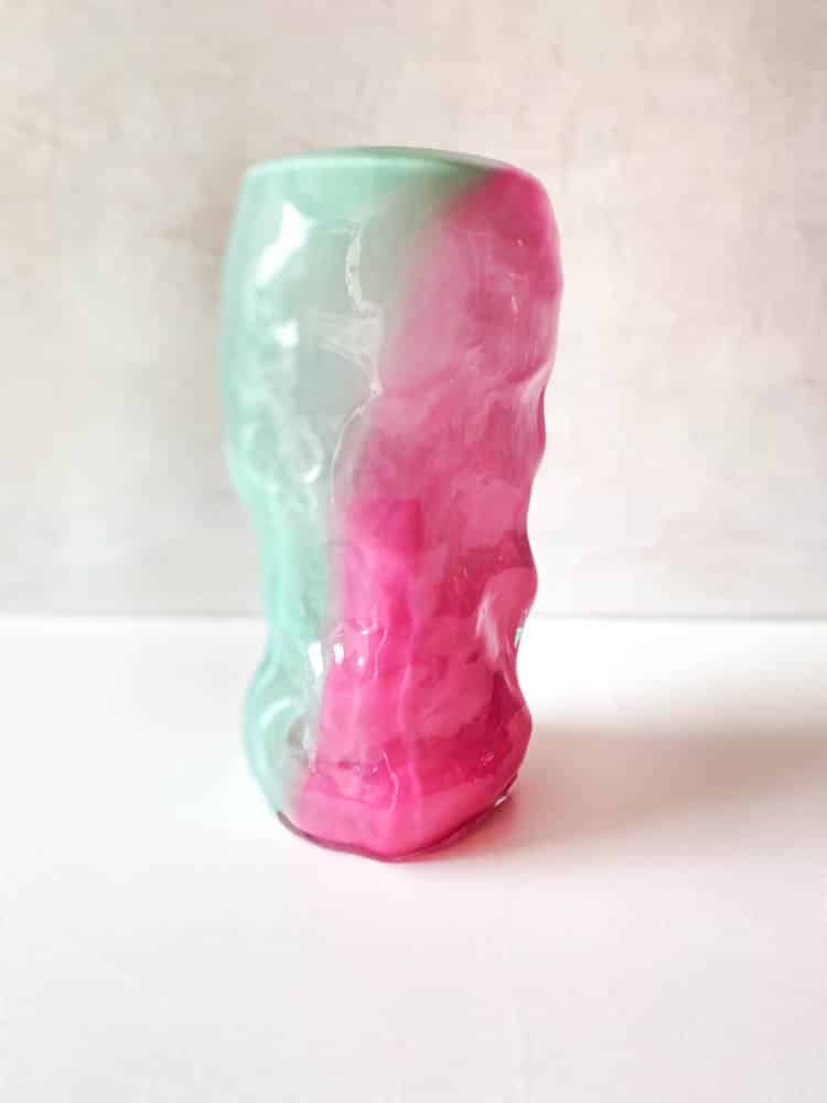 marie retpen, vase, vase with spots, curl vase, curly vase, handblown, small curl vase, cross curly vase, vase, flower vase, glass vase, vase in opal, mouth-blown glass, mouth-blown vase, curl vase, curl vases, marie retpen vases, glass puffs, boron cover, remix by sofie, flowers vase, vases, handblown glass, danish design unique vase, curly flower vase, home interior