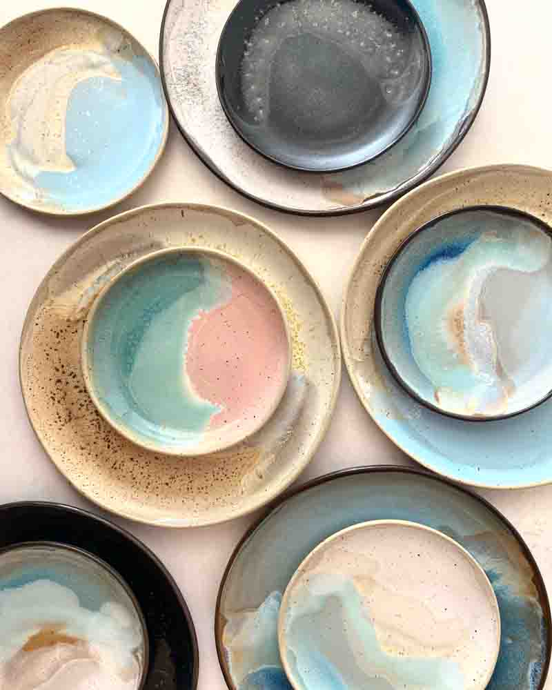 ceramic plate, dinner plate, dinner plate, dinner plate, plate, mua studio, remix by Sofia, nature series, table setting.