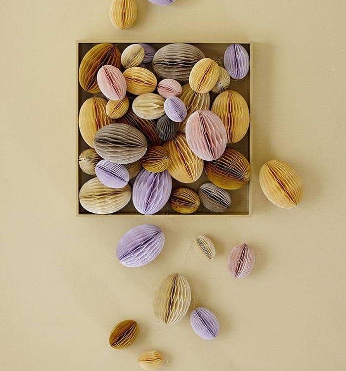 Easter eggs in paper