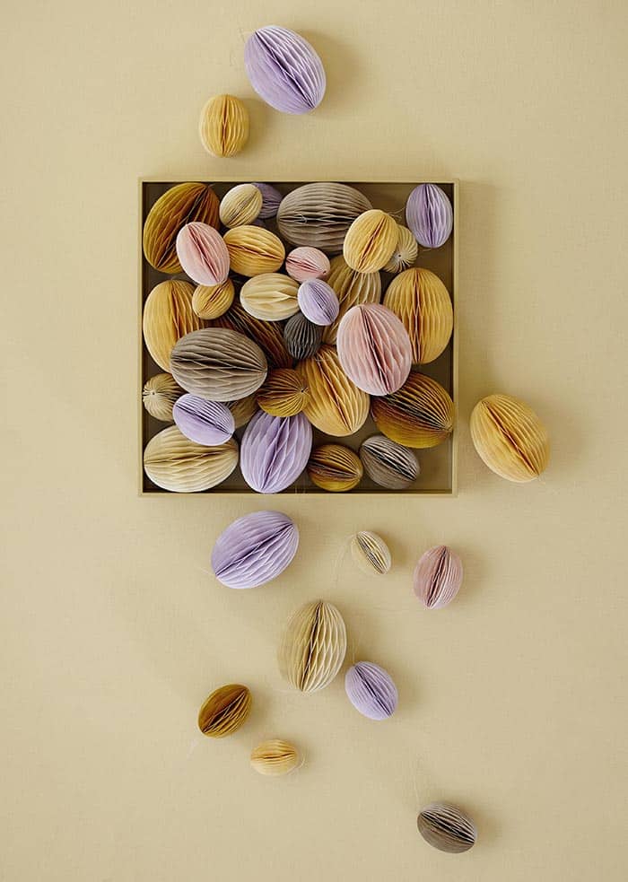 Easter eggs in paper