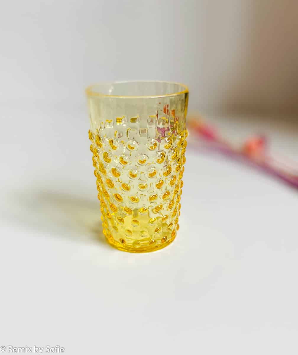 porcupine glass in lemon