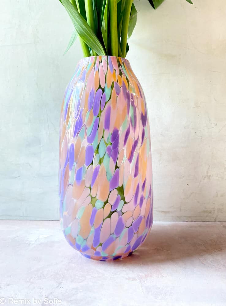 mouth blown confetti vase pastello - anna von lipa