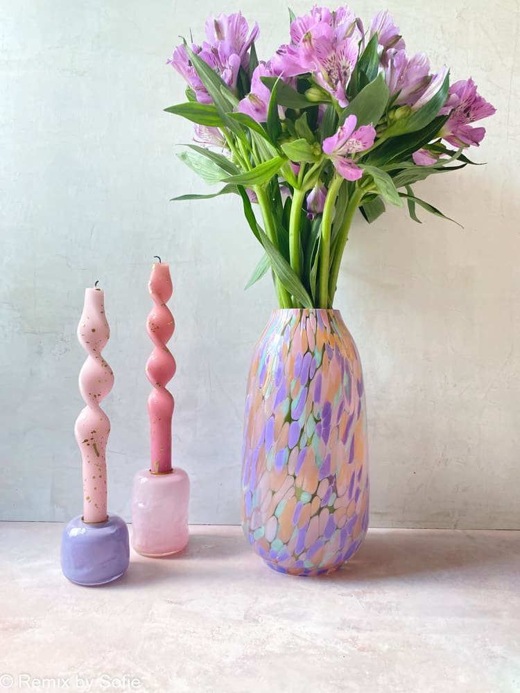 mouth blown confetti vase pastello - anna von lipa