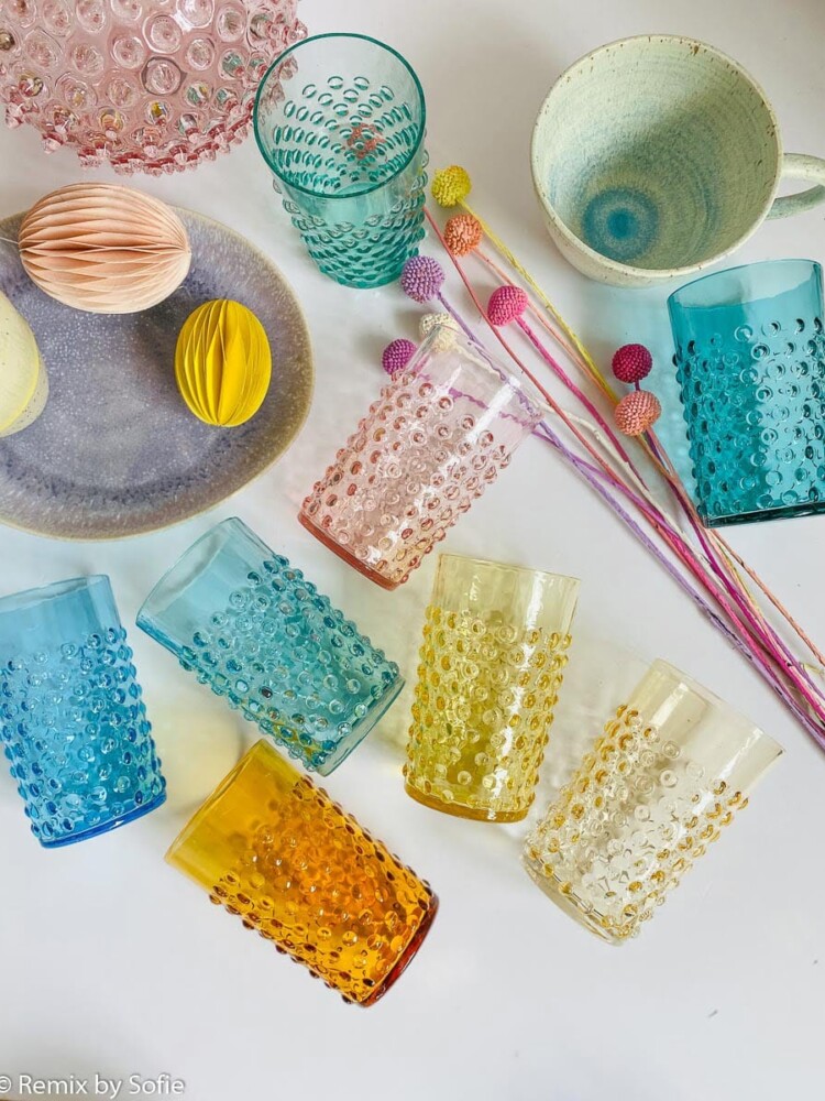 anna von lipa, anna von lipa porcupine glass, porcupine glass, water glass, drinking glass, porcupine glass.