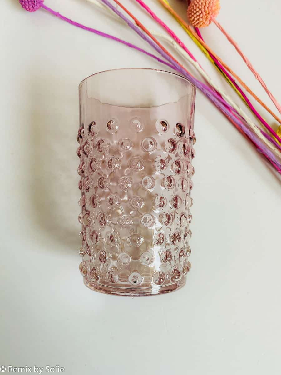 hedgehog glass in light violet