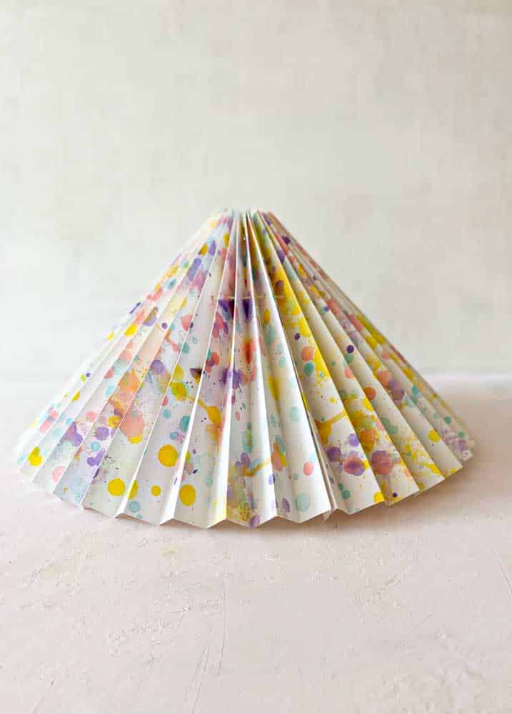 handmade lampshade, pleated lampshade, lampshade from pink rose lamps, remix by Sofia, splash lampshades.