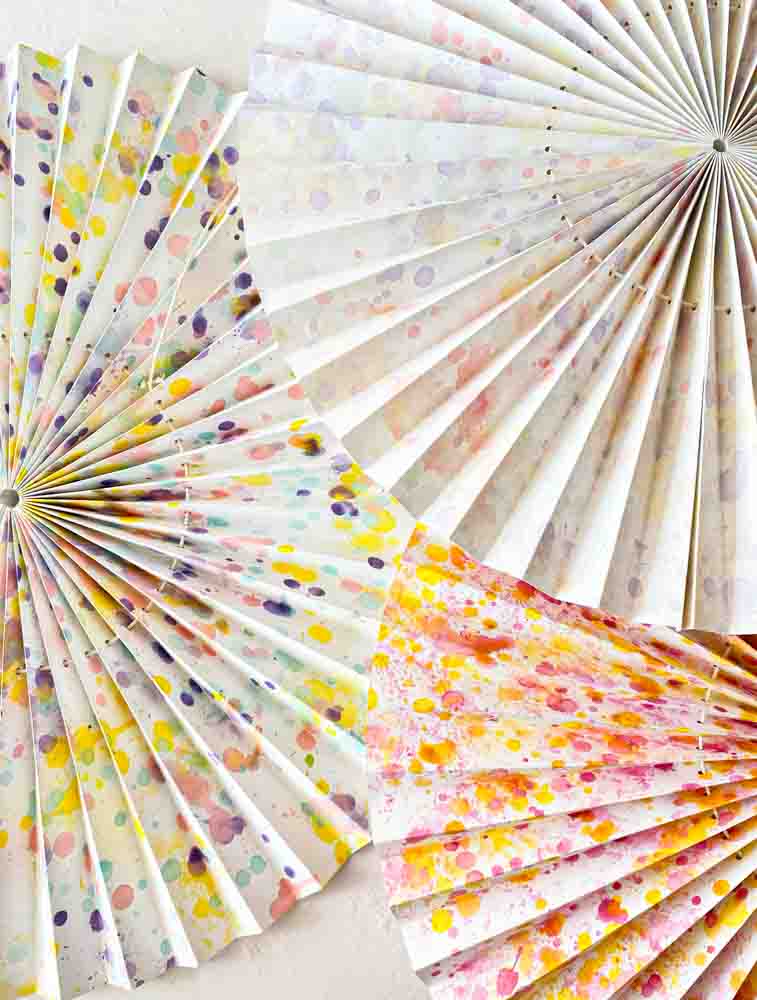 handmade lampshade, pleated lampshade, lampshade from pink rose lamps, remix by Sofia, splash lampshades.