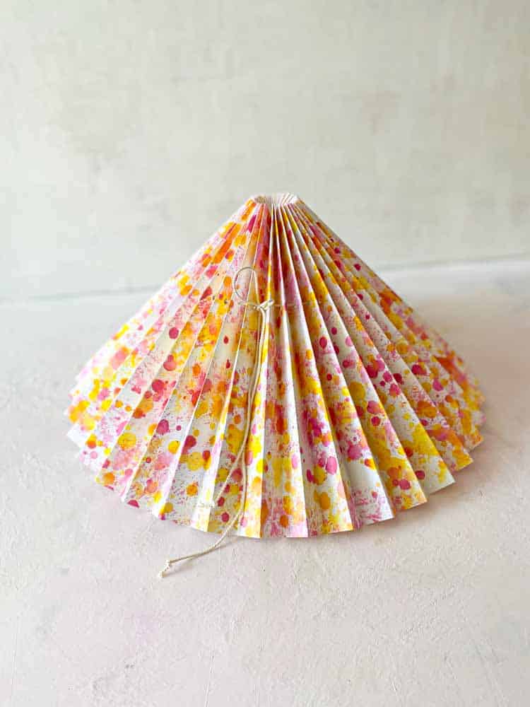 handmade lampshade, pleated lampshade, lampshade from pink rose lamps, remix by Sofia, splash lampshades.