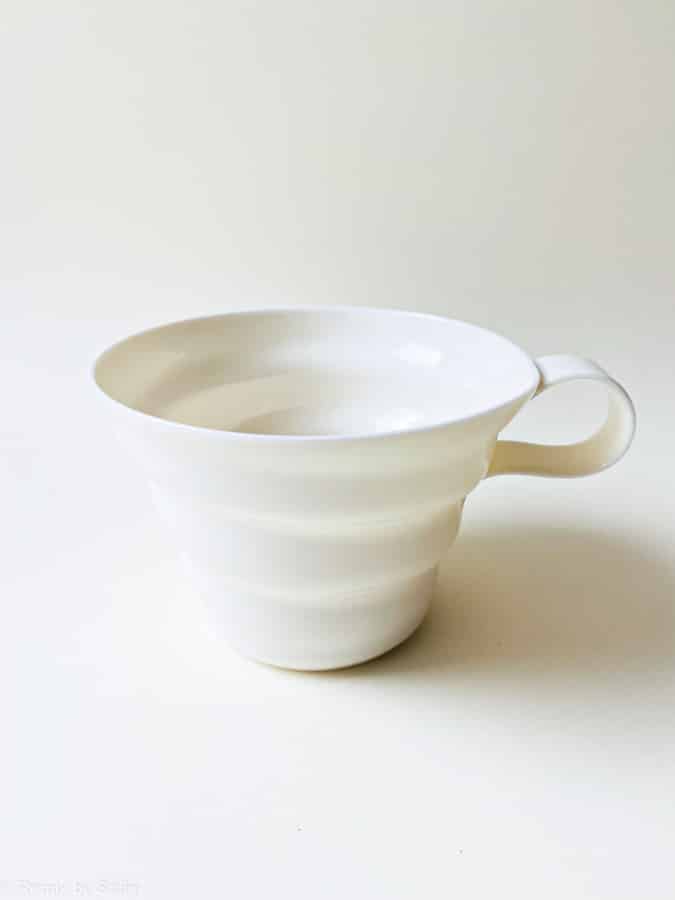 rikke maglesen ceramics, porcelain cup, white coffee cup, cup, pastel-colored cup, coffee cup, tea cup.