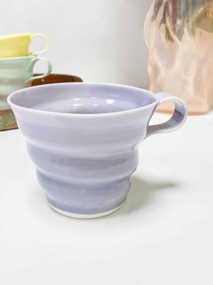 rikke maglesen ceramics, porcelain cup, coffee cup, cup, pastel-colored cup, coffee cup, tea cup.