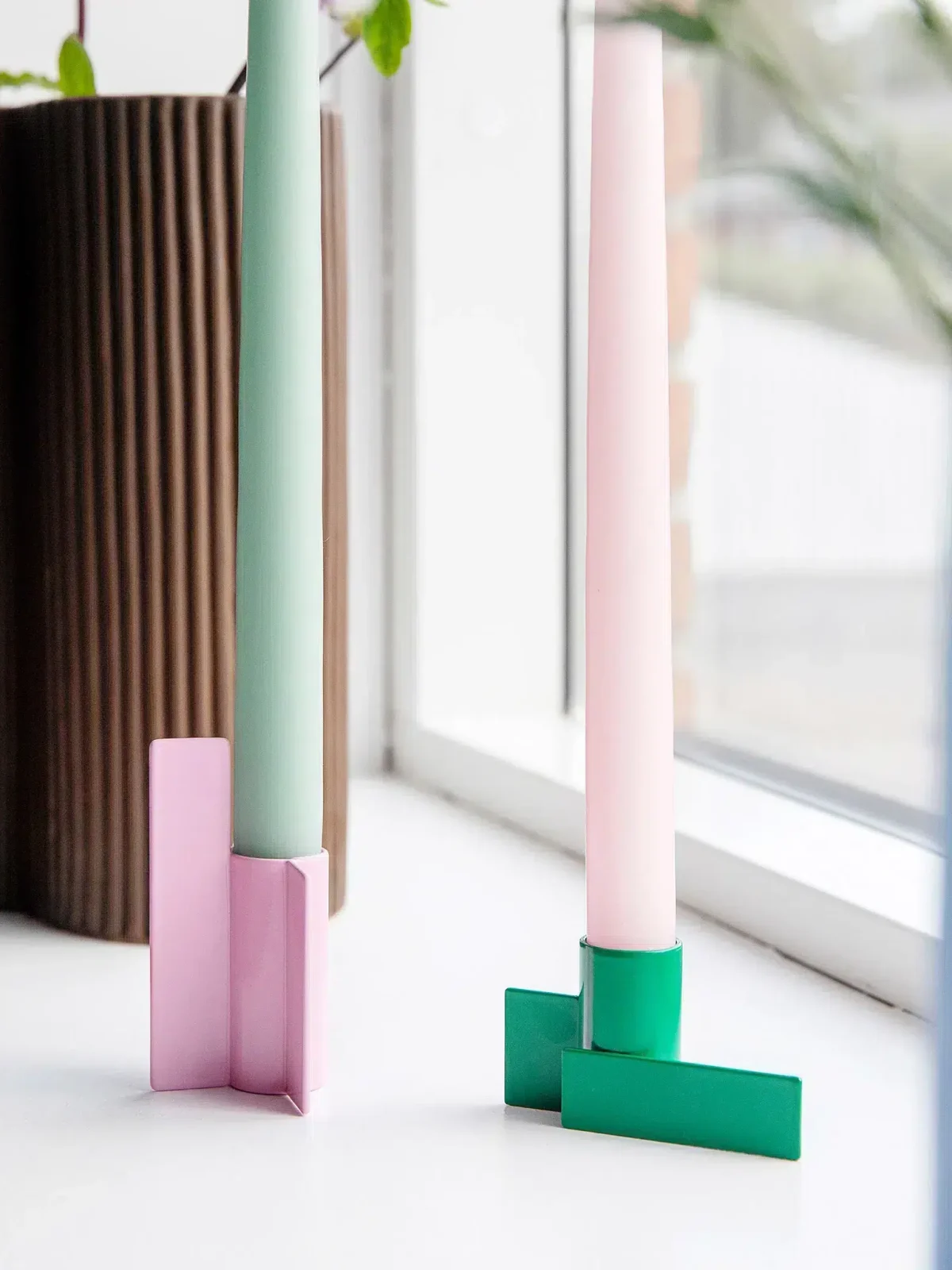 remix by sofie, stencils, candlesticks, candlesticks and steel