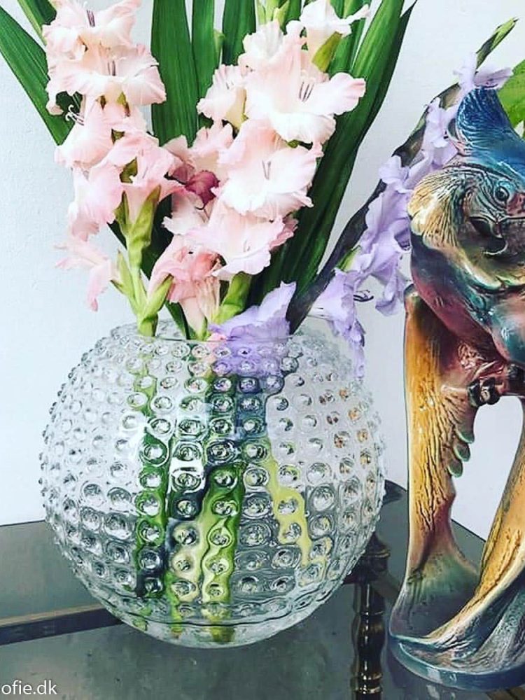 A porcupine vase in 24 cm in clear Anna von Lipa