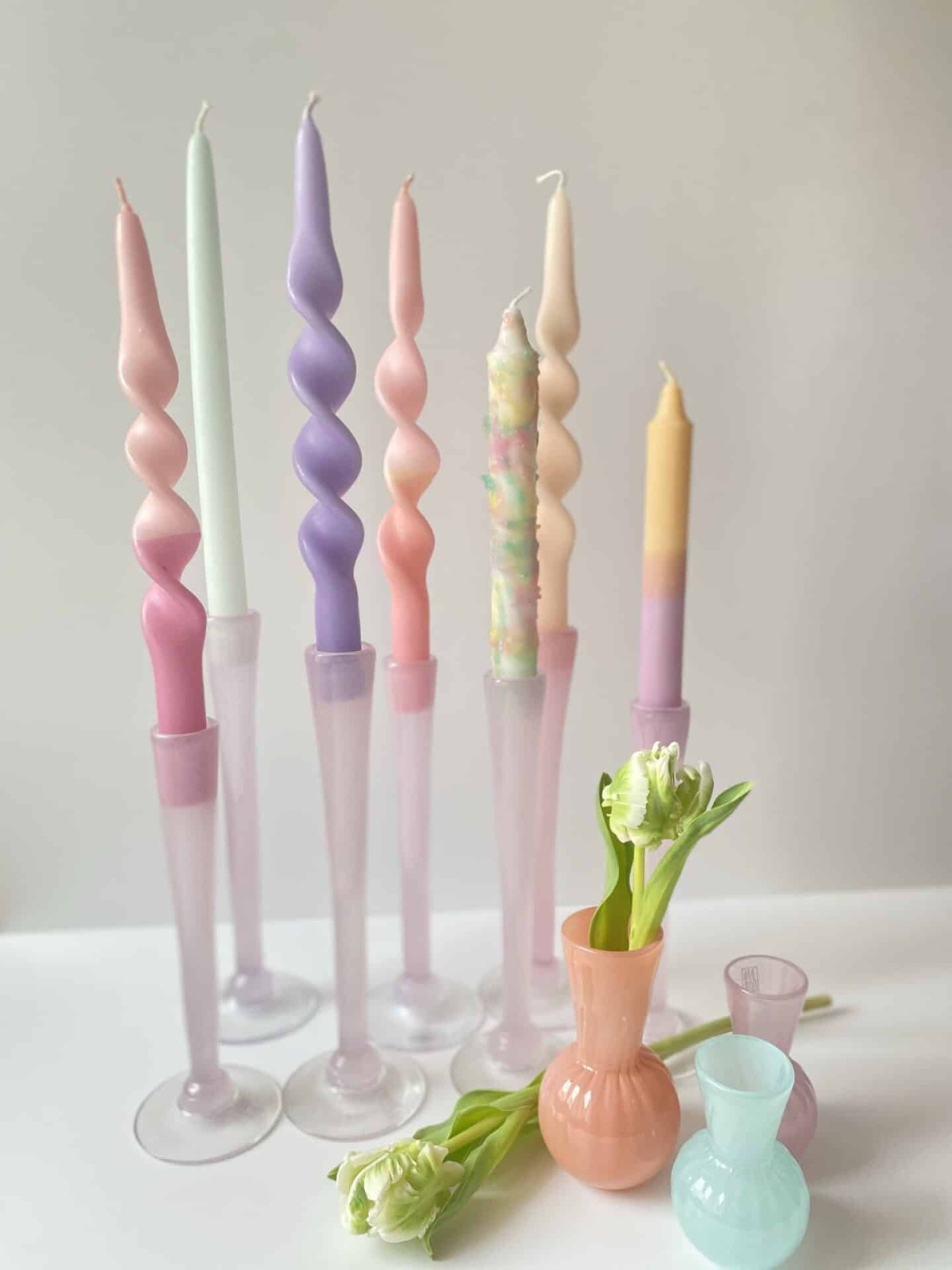 candlestick, candlesticks, mouthblown candlestick,mouthblown candlesticks,opal glass,opal candlesticks, opal glass candlesticks,opal glass, anne flohr, remix by sofie, table setting
