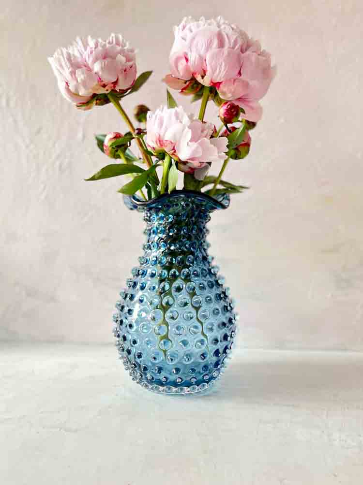 Anna von Lipa, Anna von Lipa glass, Anna von Lipa dealer, remix porcupine vases in blue.