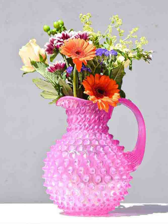 pink opal glass, 2 liters of pot in opaque, opal glass, opal pot, mouth blown opal glass pot, remix by sofie, 2 liters of pot, anna von lipa hedgehog pot, pot in hedgehog glass, anna von lipa dealer, anna von lipa pot, anna von lipa hedgehog pitcher, hedgehog pitcher, hedgehog pitcher, hedgehog pitcher, hobnail jug, hedgehog pitcher