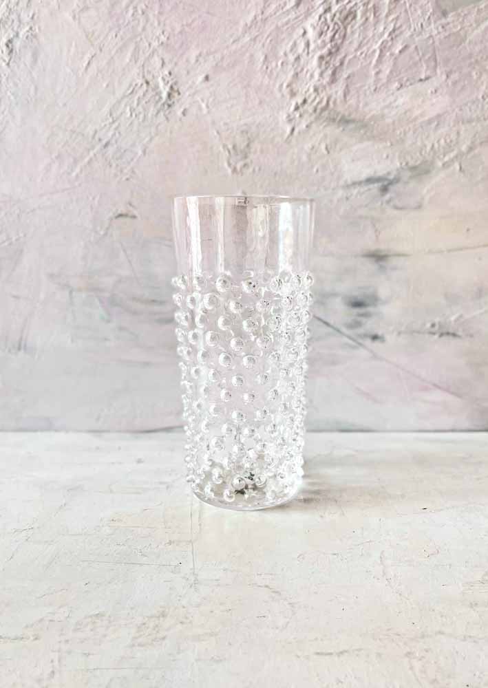 Anna von Lipa long drink glass in porcupine glass in clear