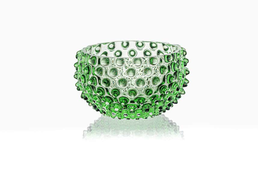 bowl in light blue, Anna von lipa glass, anna von lipa tapas skååål, hobnail glass, hobnail bowl, remix by sofie, tapas bowl, glass bowl, small glass bowl, hedgehog slide, hobnail glass, handblown glass