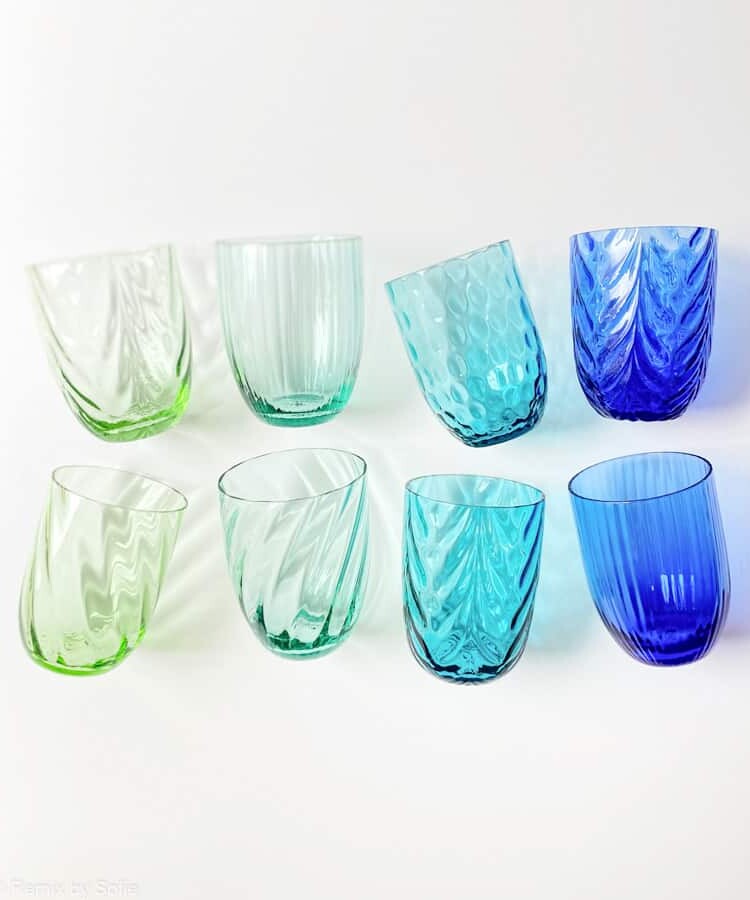 Anna von lipa, Remix by Sofie, Anna von lipa glass, handblown glass, handblown glass, drinking glass, water glass, colored glass, mix and mattck glass, mix & mattck glass, tumbler, wawe glass, swirl glass, harlequin glass, spiral glass, bamboo glass, olive glass, table cover, anna von lipa glass, anna von lipa retailer