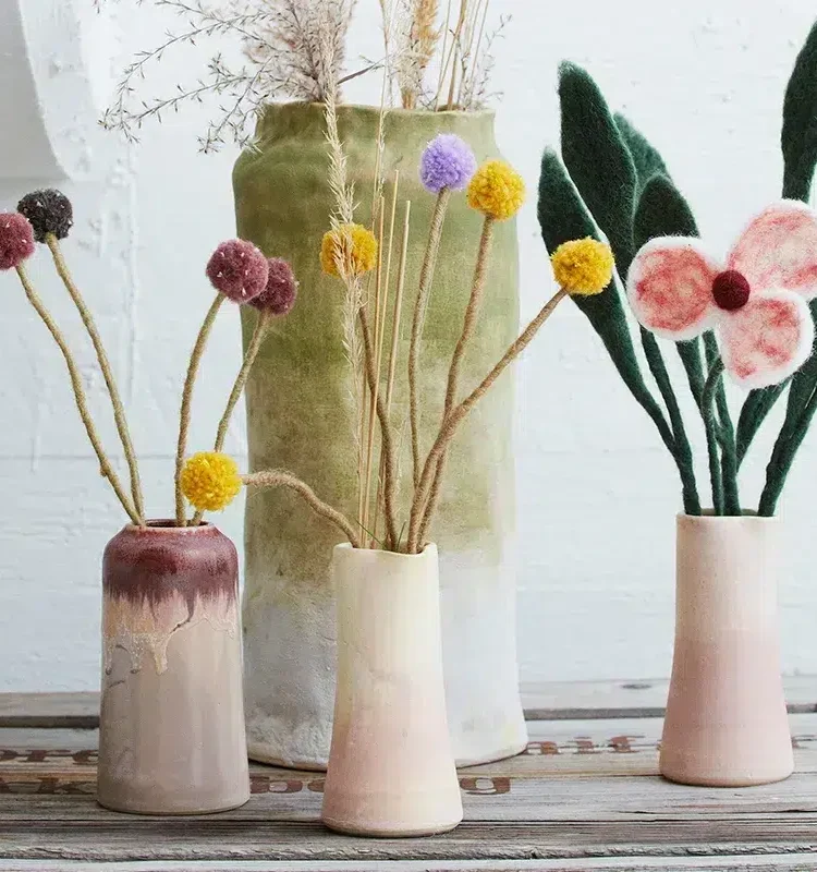 remix by sofie, aveva, felt, felt ornaments, Easter ornaments, organic wool, new zealand, endless flower, felt flowers, felt flowers.