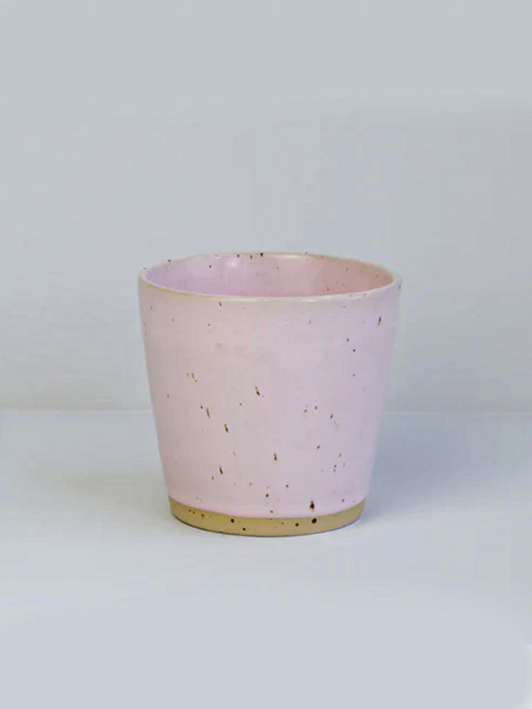ceramic cup without handle - island cup Bornholm ceramic factory pink