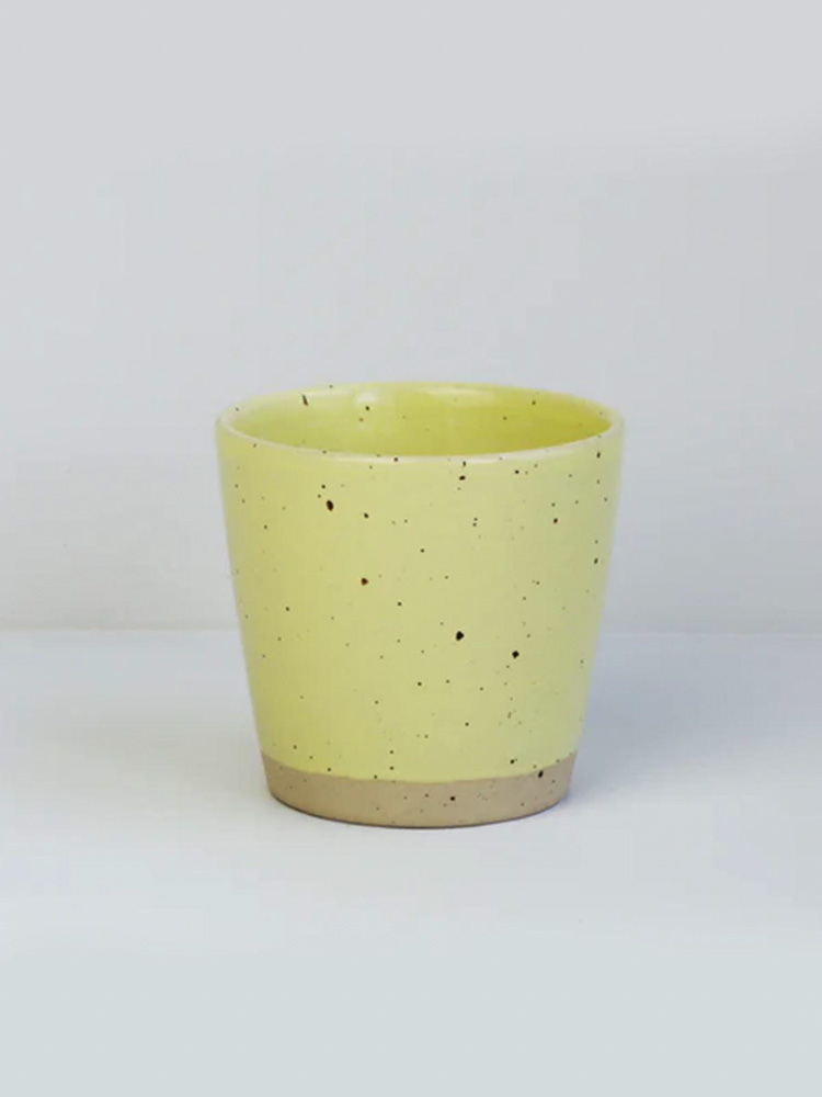ceramic cup without handle - tall island cup. Bornholm ceramic factory lemonade