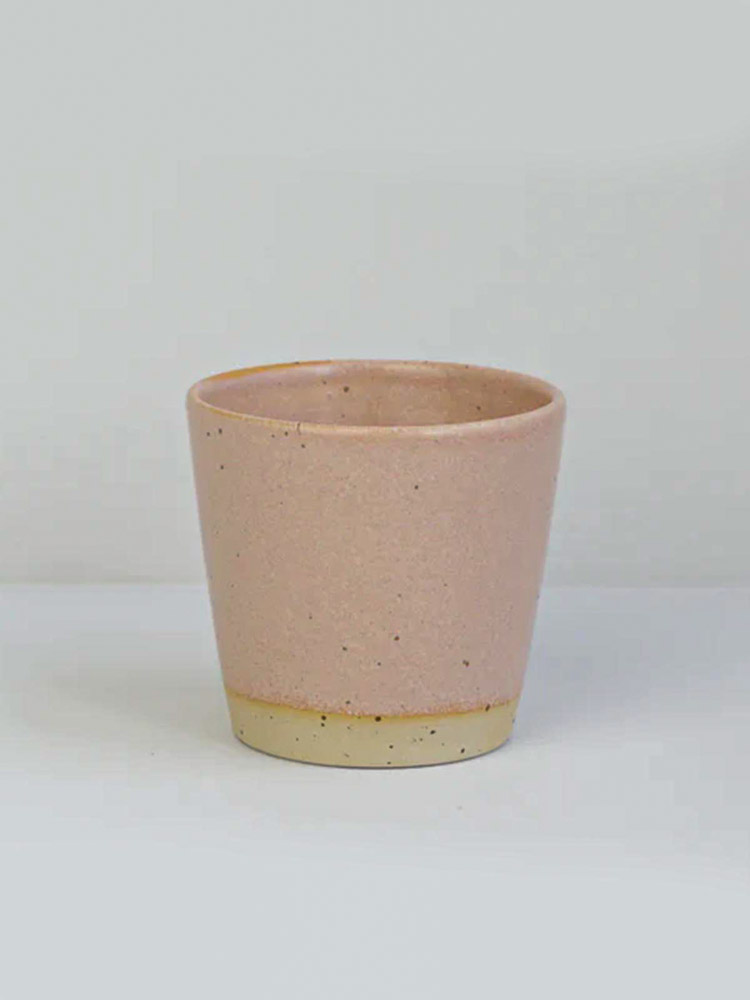 ceramic cup without handle - island cup Bornholm ceramic factory old rose