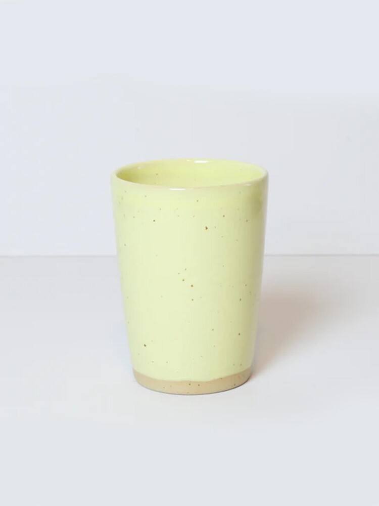 ceramic cup without handle - tall island cup. Bornholm ceramic factory lemonade
