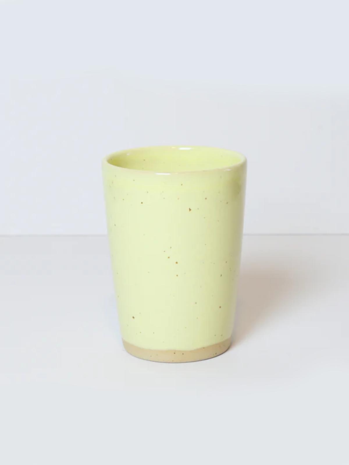 ceramic cup without handle - tall island cup. Bornholm ceramic factory lemonade