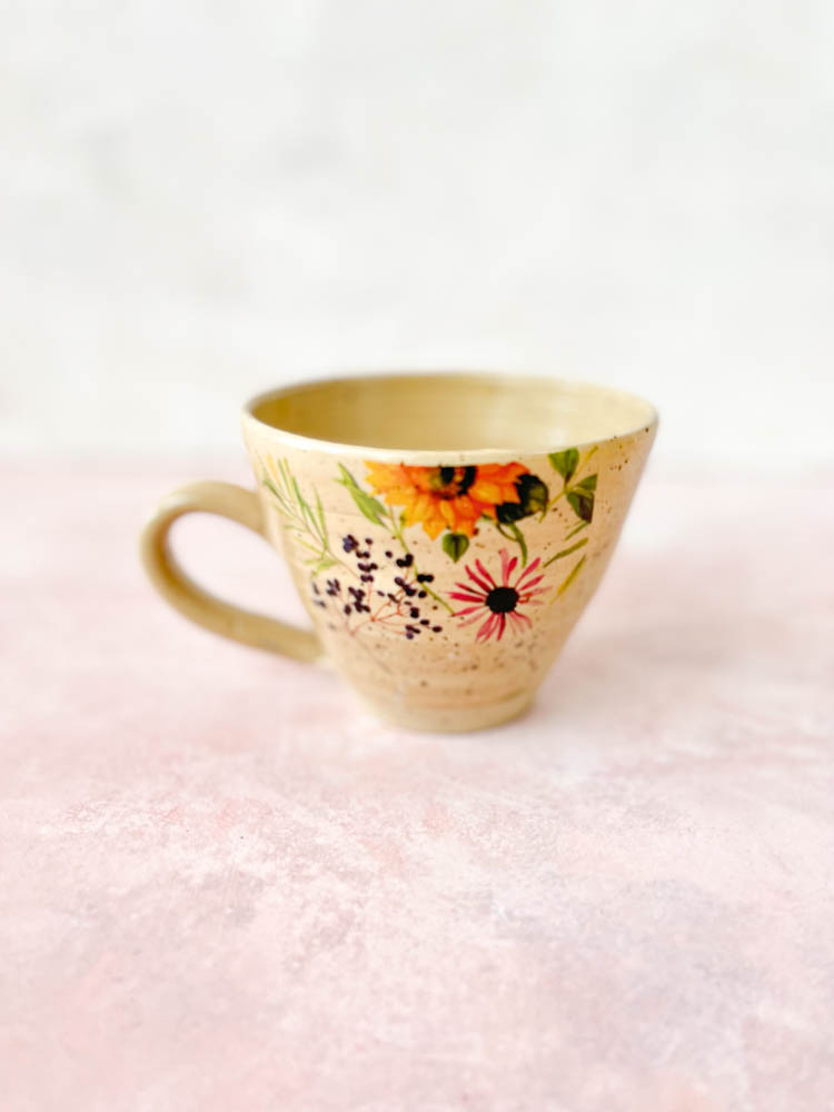 ceramic mug with handles. by Sofia Karolina