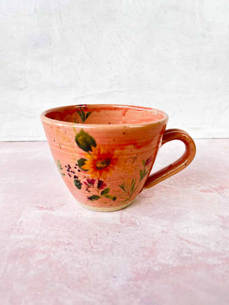 ceramic mug with handles. by Sofia Karolina