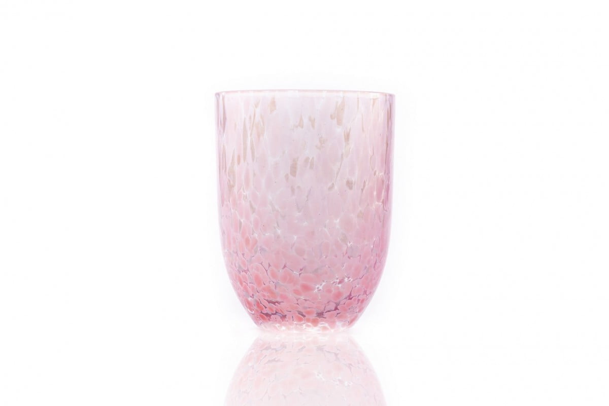 remix by sofie, mouthblown glass, glass with opal spots, anna von lipa mix & match, swil glass, wawe glass, harlequin glass, tumbler, water glass, drinking glass, drinking glass, anna von lipa