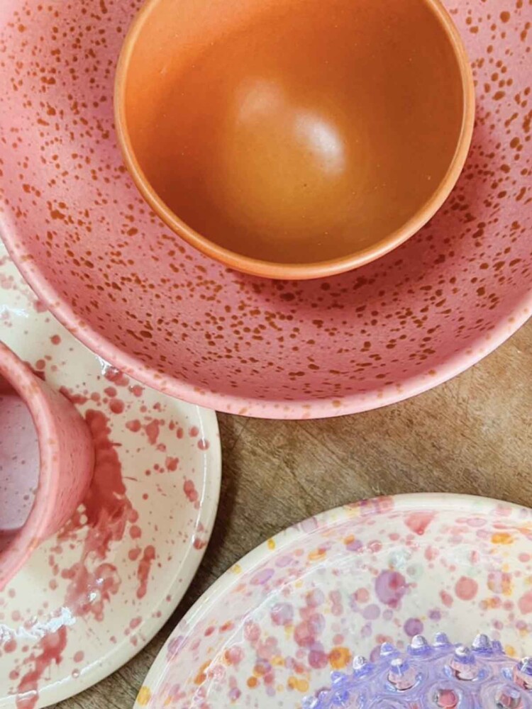 christian plate, confetti color rio, home decor, familiarna, remix by sofie, service, table setting, ceramics, handmade ceramics, plate, bowls