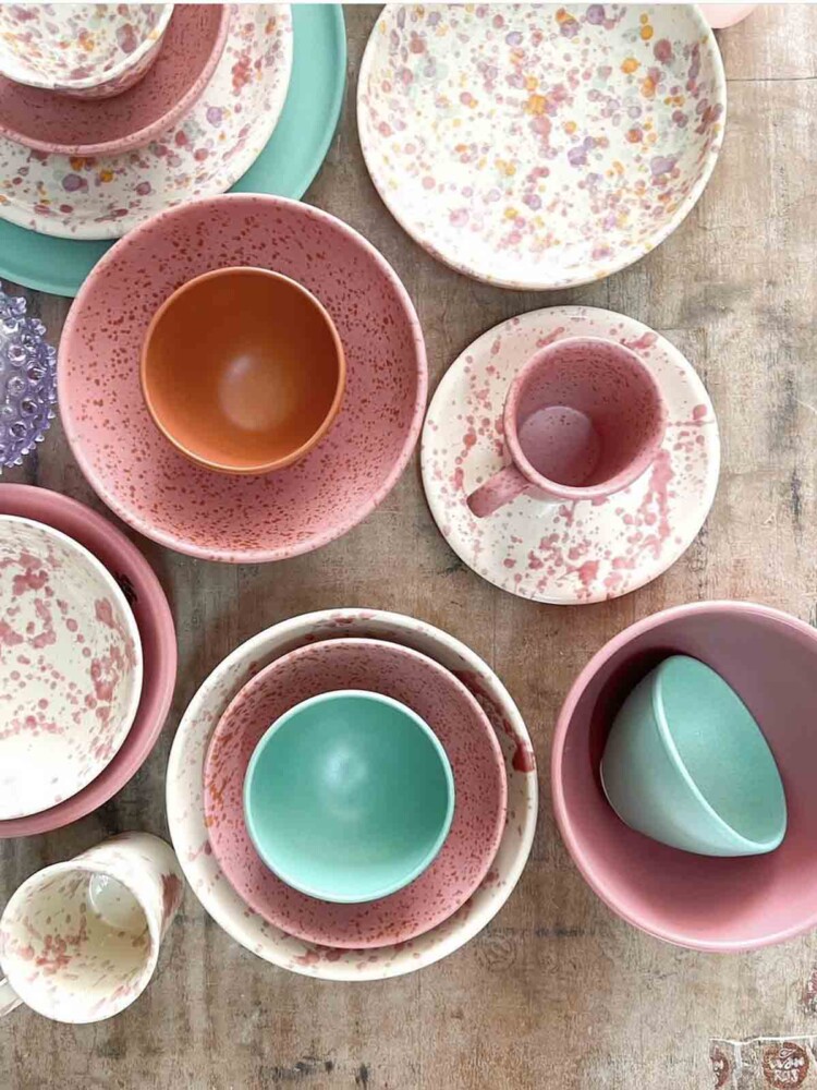 christian plate, confetti color rio, home decor, familiarna, remix by sofie, service, table setting, ceramics, handmade ceramics, plate, bowls