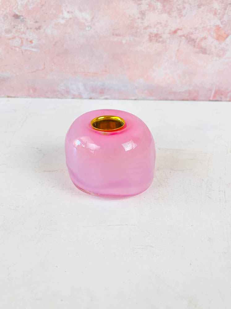 glass blow jewelry bowls, glass bowl for nips, remix by Sofia, candlesticks, tidal candlesticks, mouth blown glass.
