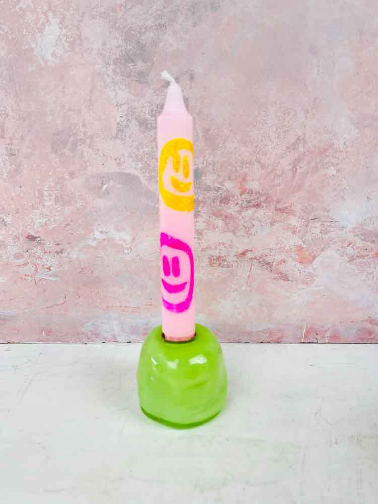 glass blow candlestick in light green - tidal from glass blow, remix by Sofia