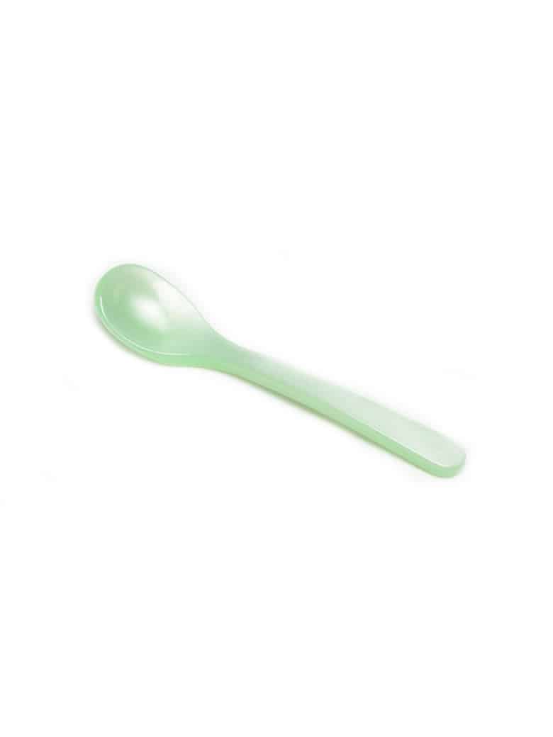 salty apple green, apfelgruen, eggish, home sohne, g.f home sophne, G. F home schöne, spoon, longdring spoon spoon, colorful, plastic, egg spoon, breakfast table, table setting,