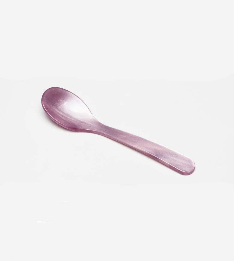 Egg spoon, home sohne, g.f home sohne, G. Schöne, spoonful of plastic, egg spoon, breakfast table, table setting, remix by Sophie, spoonful, egg spoon, cutlery, lilac, lilac, acrylic glass, lilac,