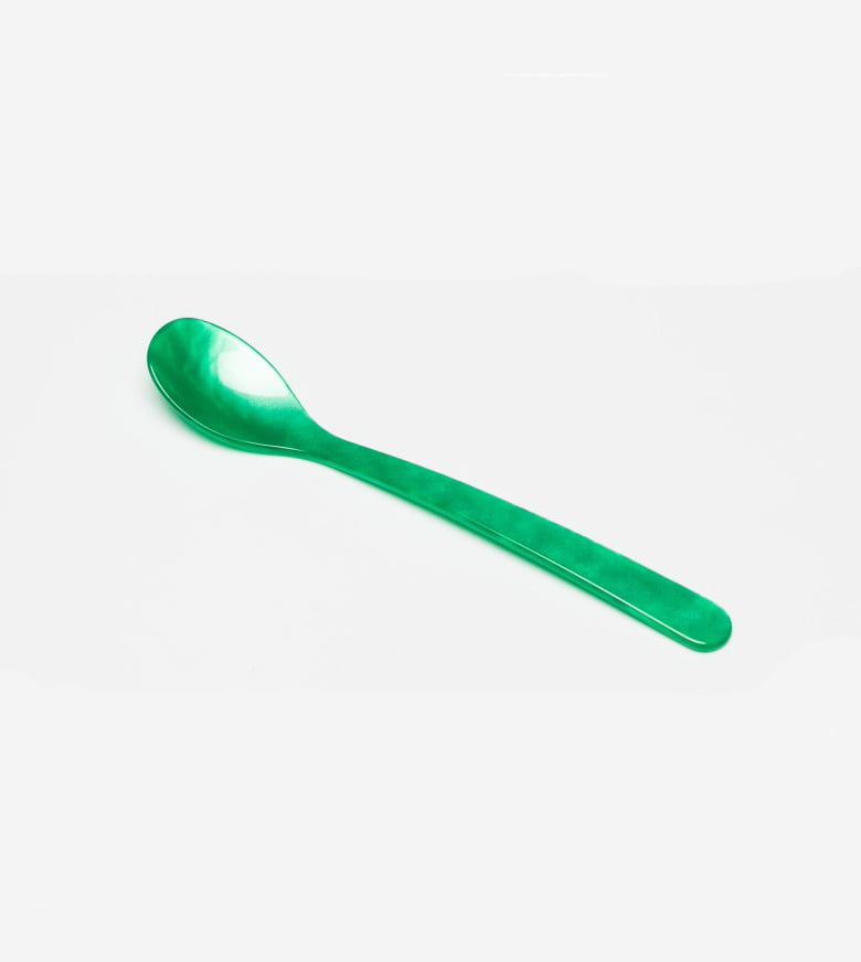 remix by sofie, spoon, cutlery, tea spoon, green, green spoon, home söhne