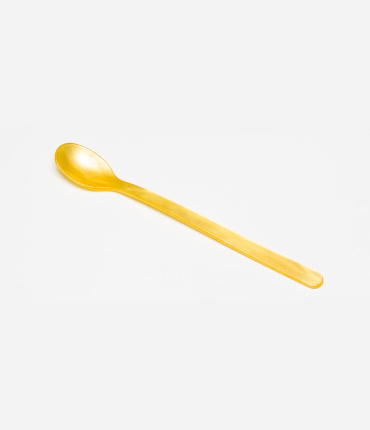 remix by Sophie, spoon, long drink spoon, long drink, cutlery, acrylic glass, yellow, yellow spoon, home söhne.