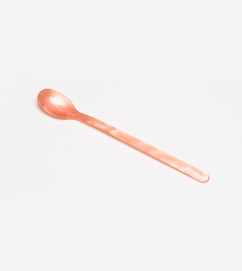 remix by sofie, spoon, long drink spoon, long drink, cutlery, acrylic glass, apricot, apricot veneer, home söhne.