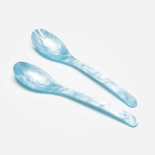 remix by sofie, salad cutlery, colored salad cutlery, colored cutlery, retro cutlery light aqua.